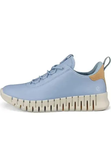 Ventilated Mesh Cold Weather Breathable Airflow Channels ECCO Gruuv ladies trainers 218203-60991 in Blue Bell