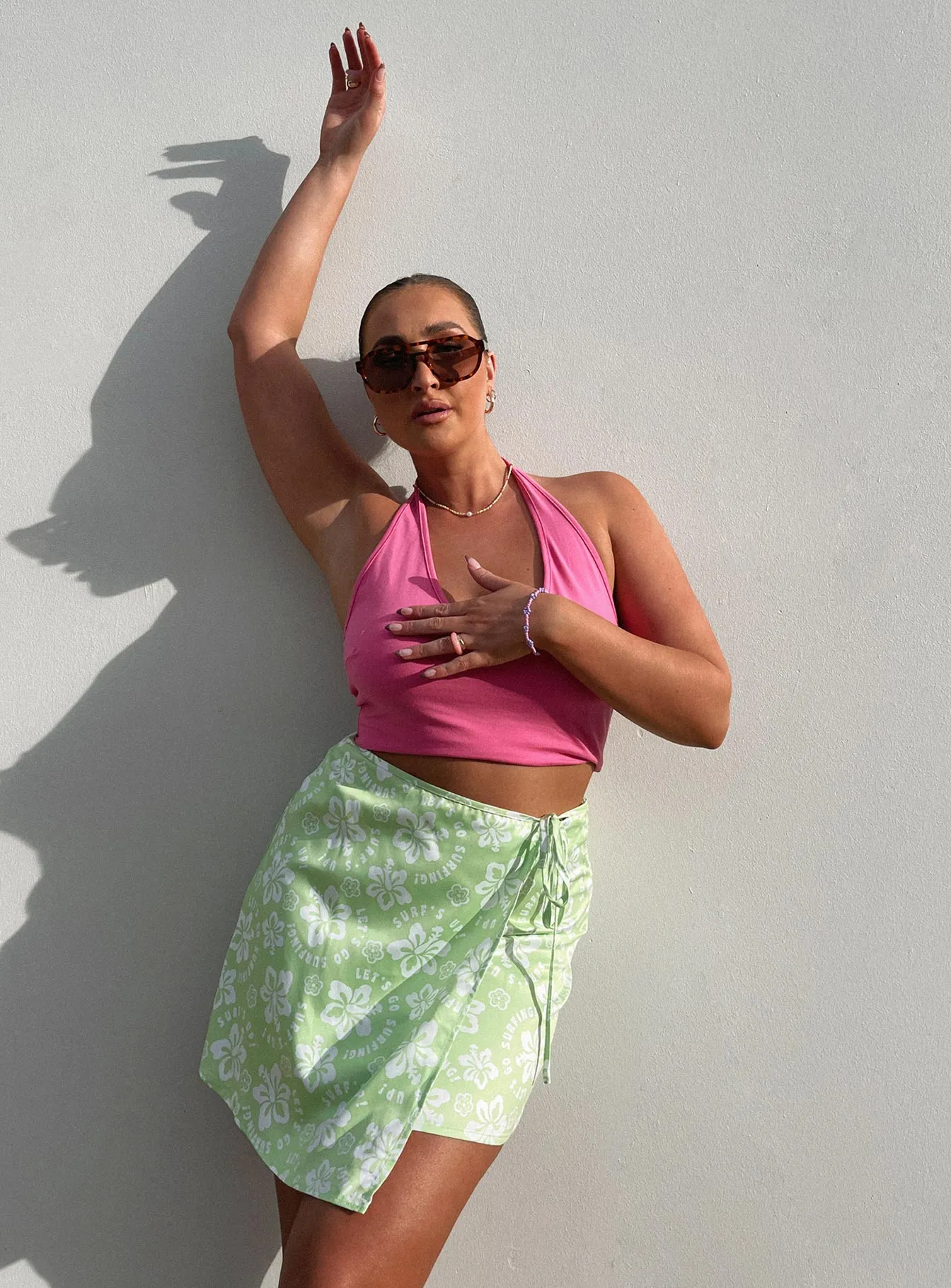 Kiki Mini Skirt Green Contemporary Design