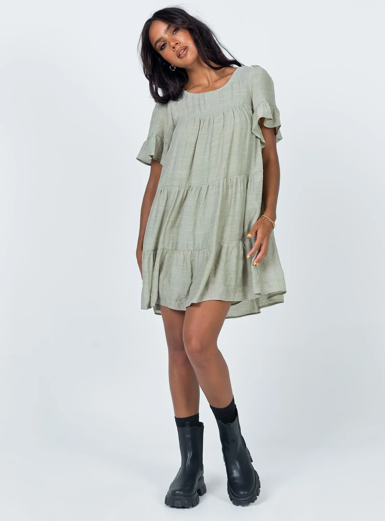 Miami Mini Dress Sage Fresh Glow Chic Statement
