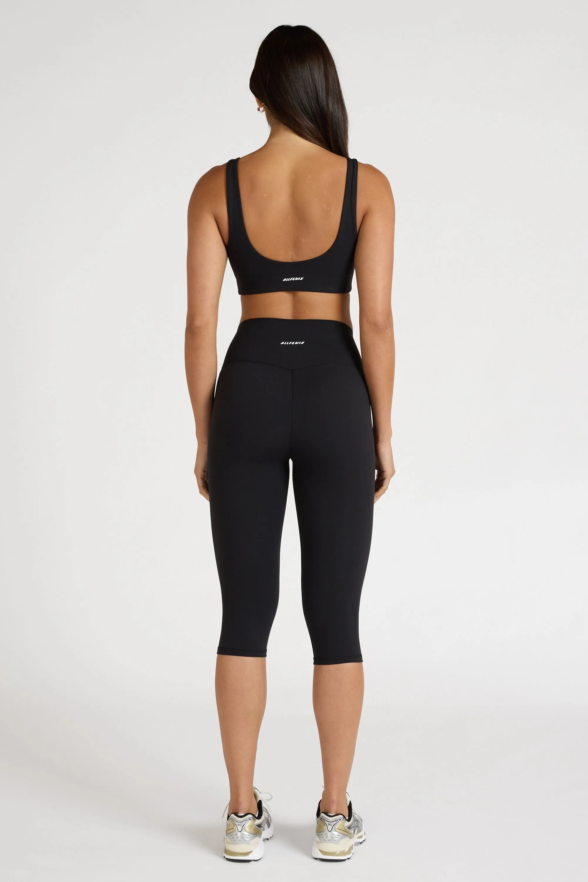 EcoSculpt Open Back Sports Bra Anti-static Mock neck