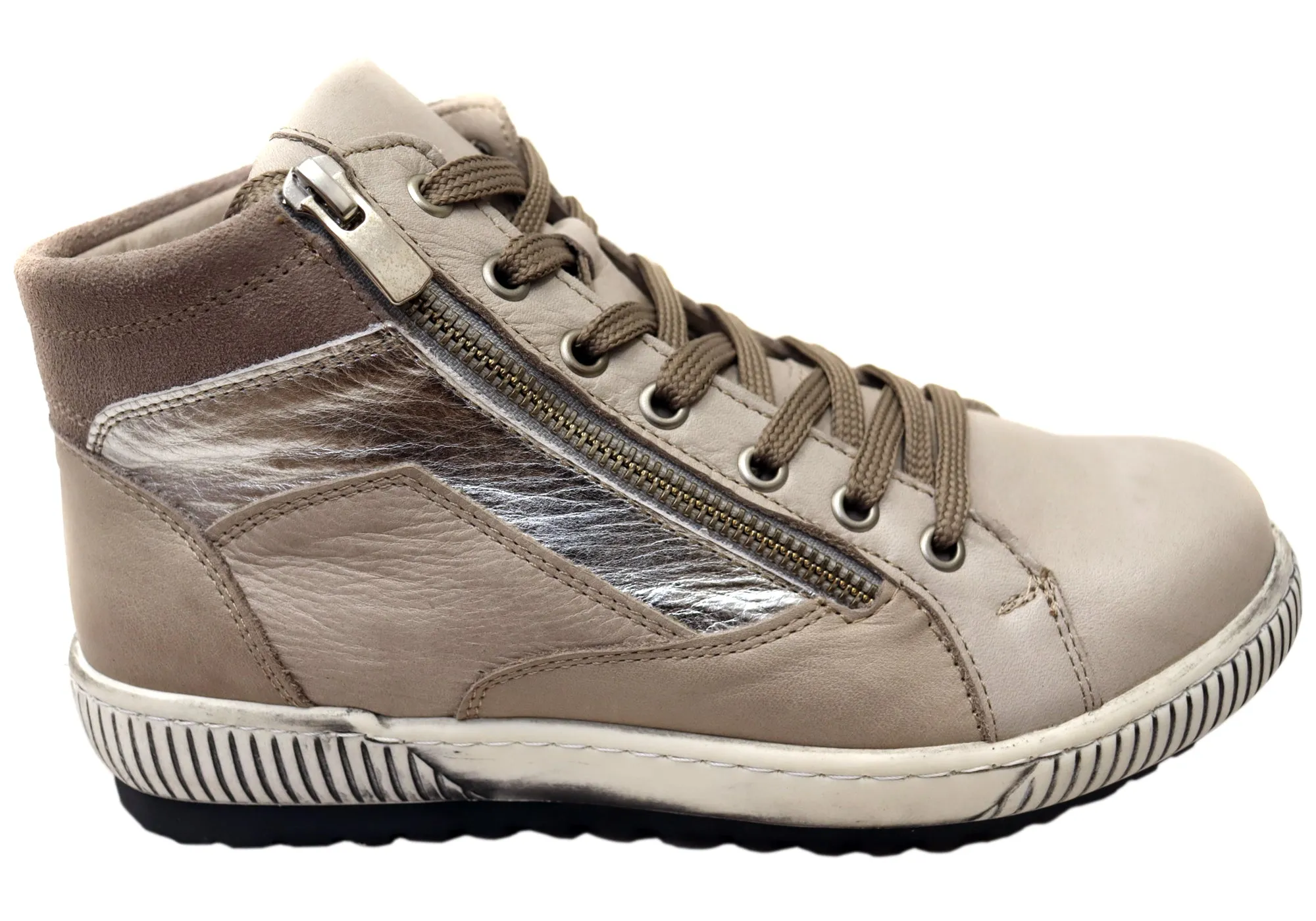 Cabello Comfort EG1573 Womens Comfortable Leather European Ankle Boots Thermal Core Snowy Path