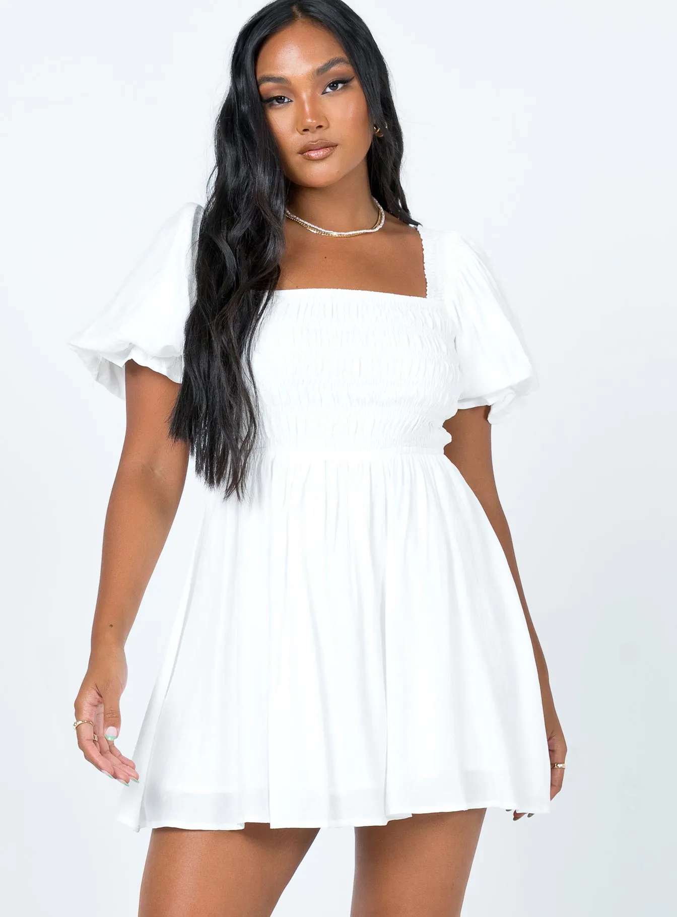 Youthful Style Dani Mini Dress White