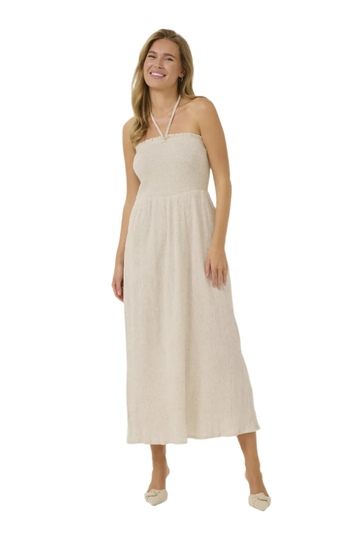 product sale Kaffe Womens Dress Gitte Feather Gray Melange