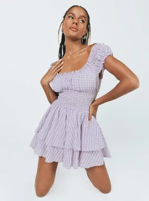 Urban Favorite Perfect Layer The Love Galore Playsuit Purple Gingham
