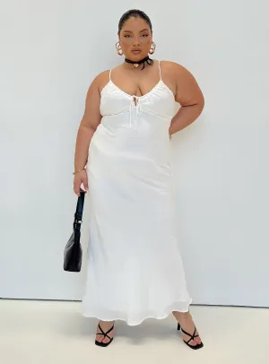 Emily Maxi Dress White Curve Urban Edge Wedding-Guest