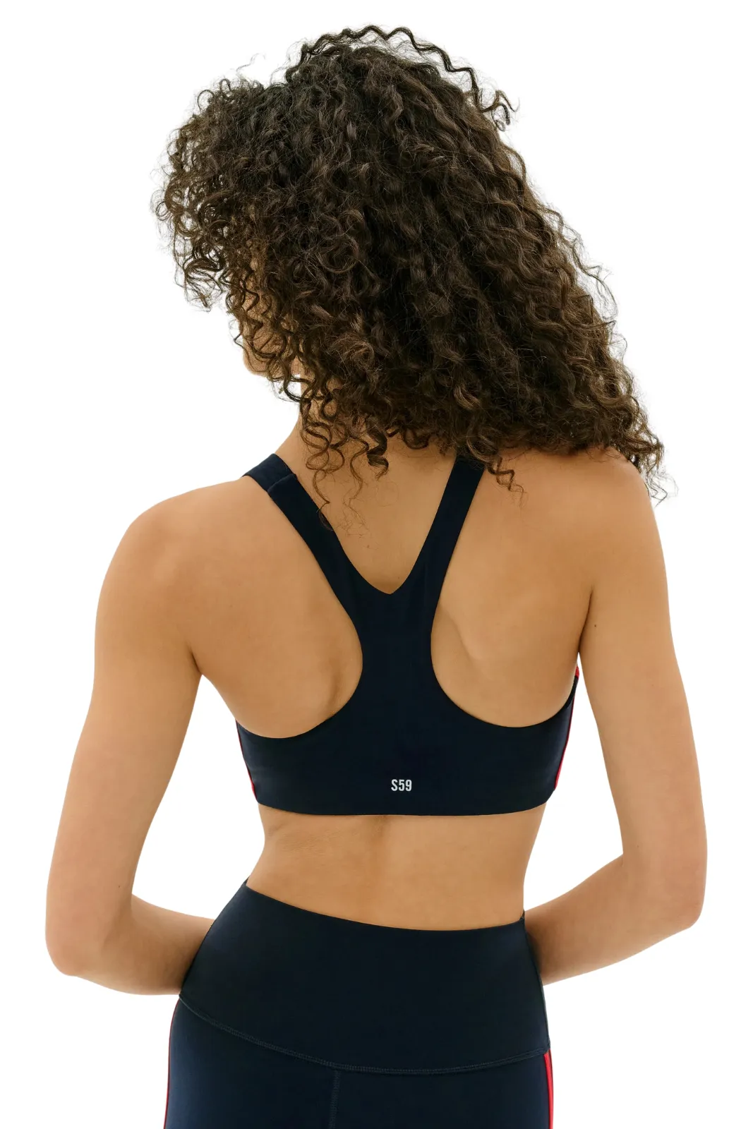 Breathable seams Ella Airweight Bra, Indigo/Pirate Red