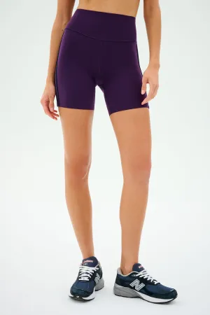 Ella High Waist Airweight Short - Black Currant/Indigo Ergonomic Panel Design
