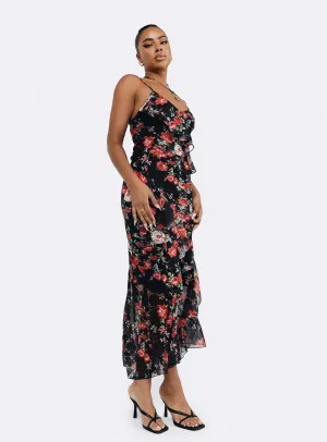 Mom Chic Ellian Maxi Dress Black / Multi