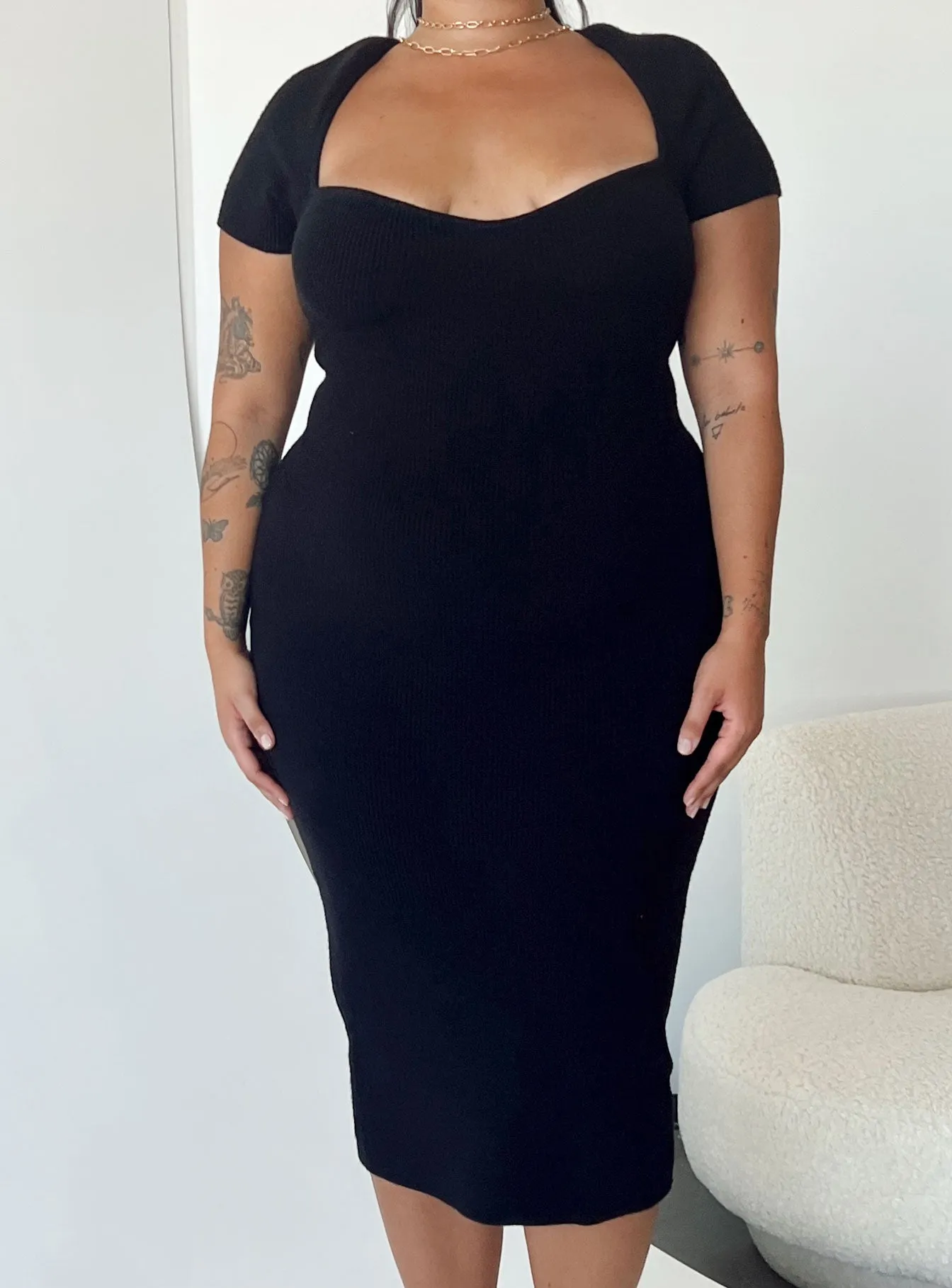 Ellisen Midi Dress Black Curve Night Ready
