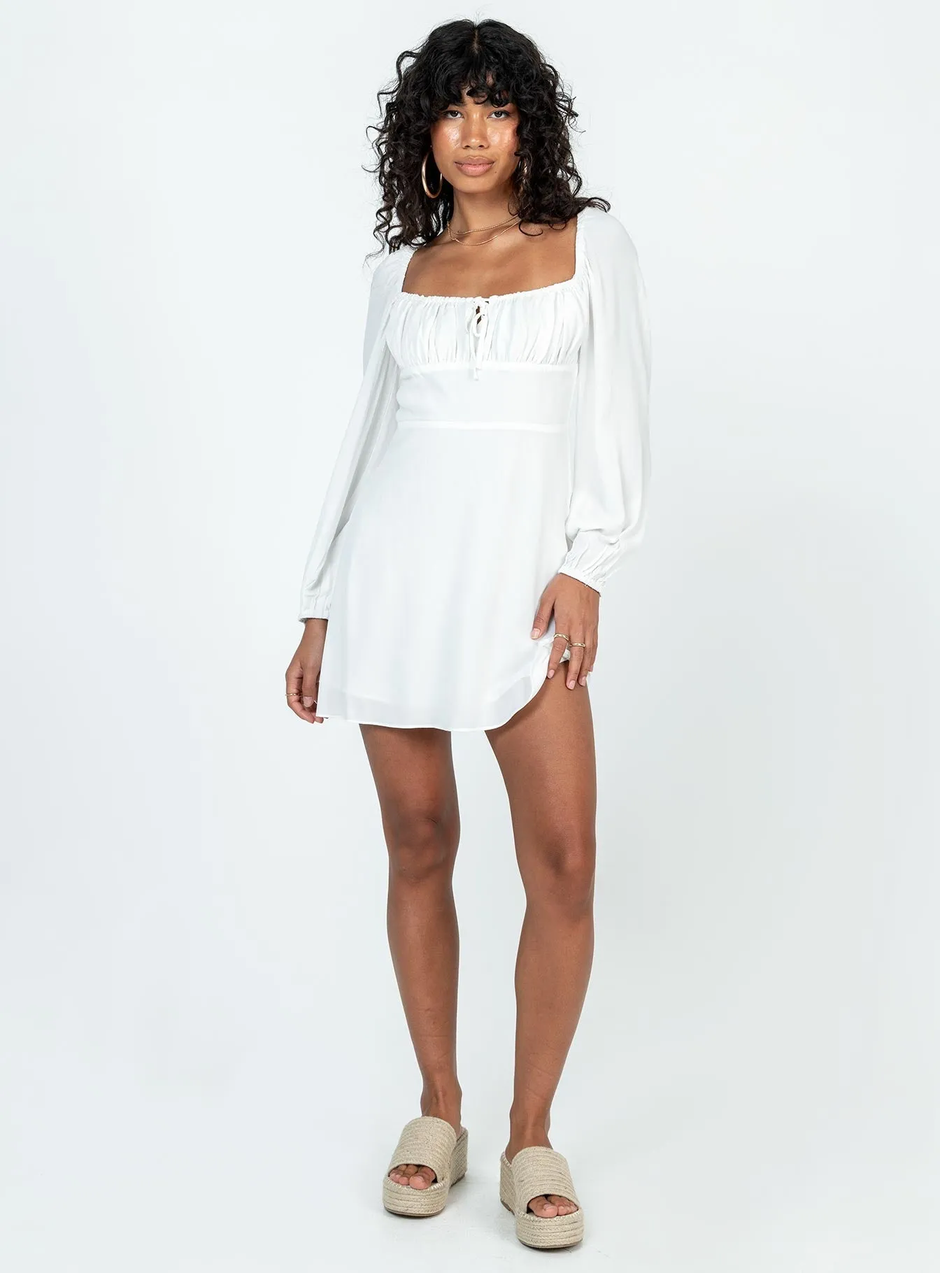 Elvira Mini Dress White Breathable Wearable