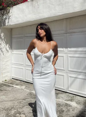 Emily Maxi Dress White Clear Blush