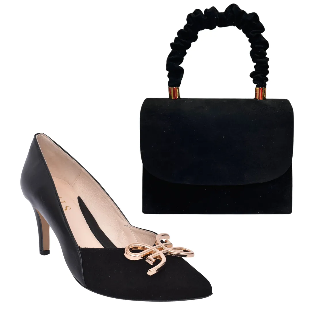 Emis Womens Shoe 8335 Black Classic Bridal Sandals Travel Friendly