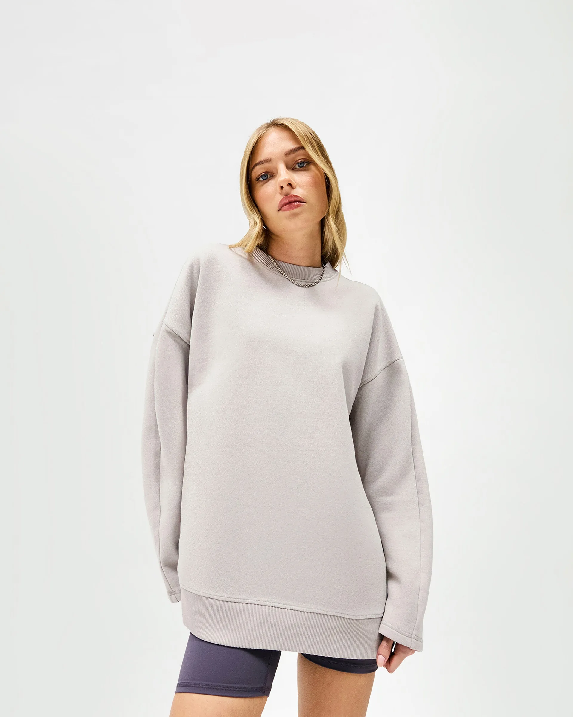 Timeless Comfort Comfy and Cozy Epic Raglan Sweater - Light Grey