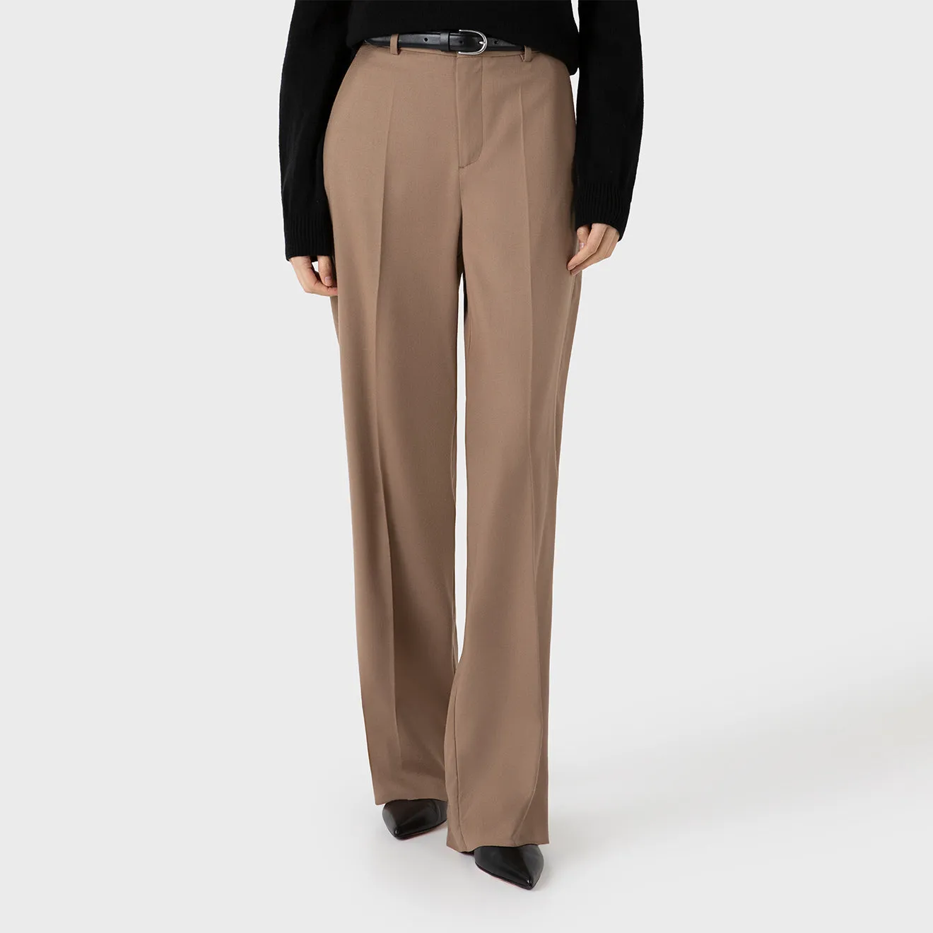 Sunspel Womens Tailored Trouser Light Camel Casual Chic Look