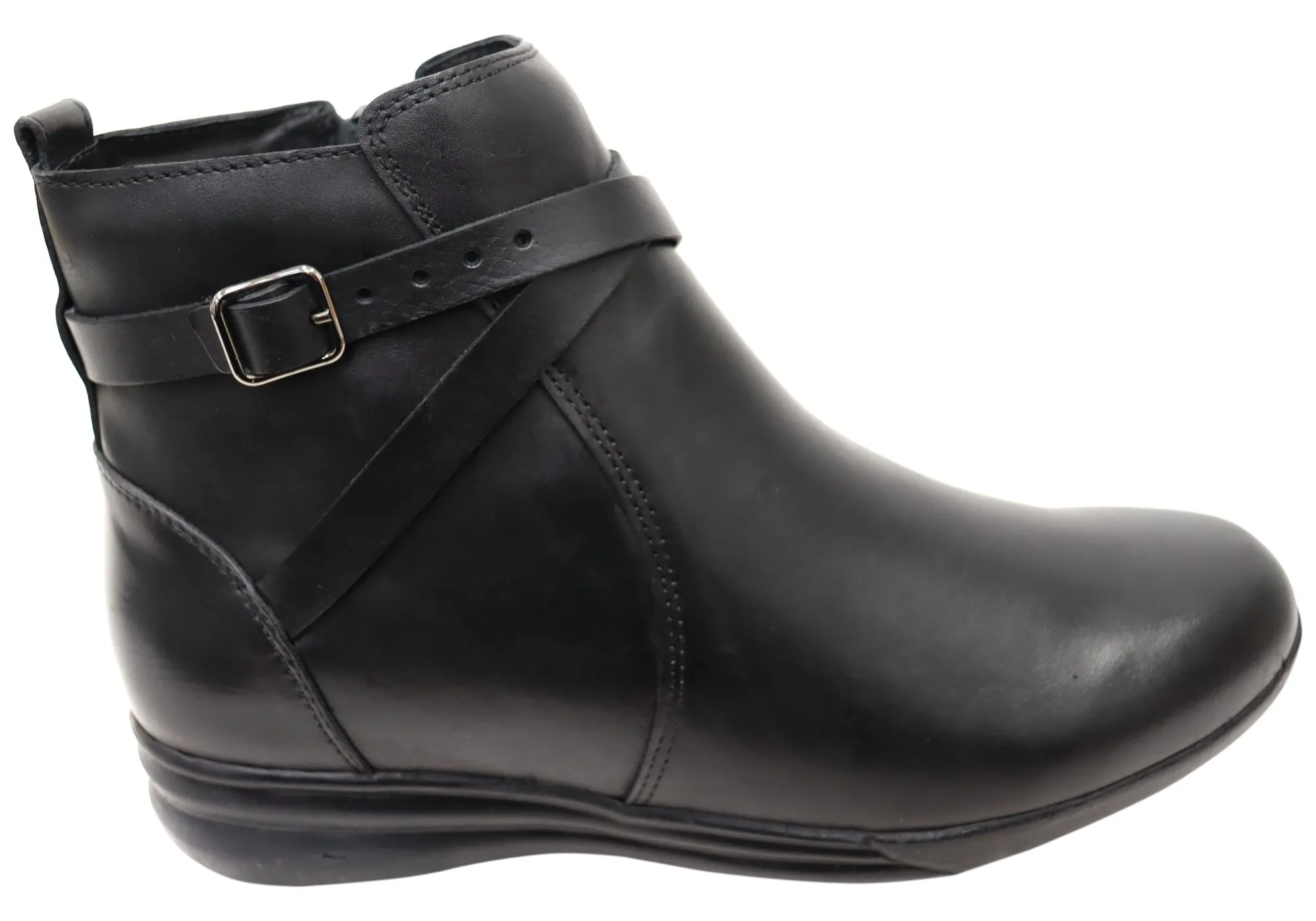 Via Paula Lane Womens Comfortable Brazilian Leather Ankle Boots Quick Dry Technology Farmer