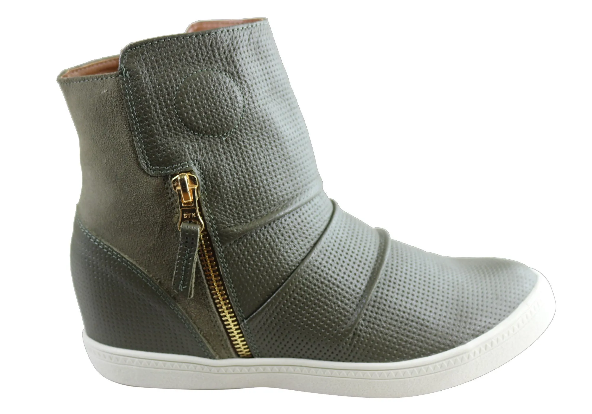 High Lift Orcade Siena Womens Comfortable Leather Ankle Boots Made In Brazil