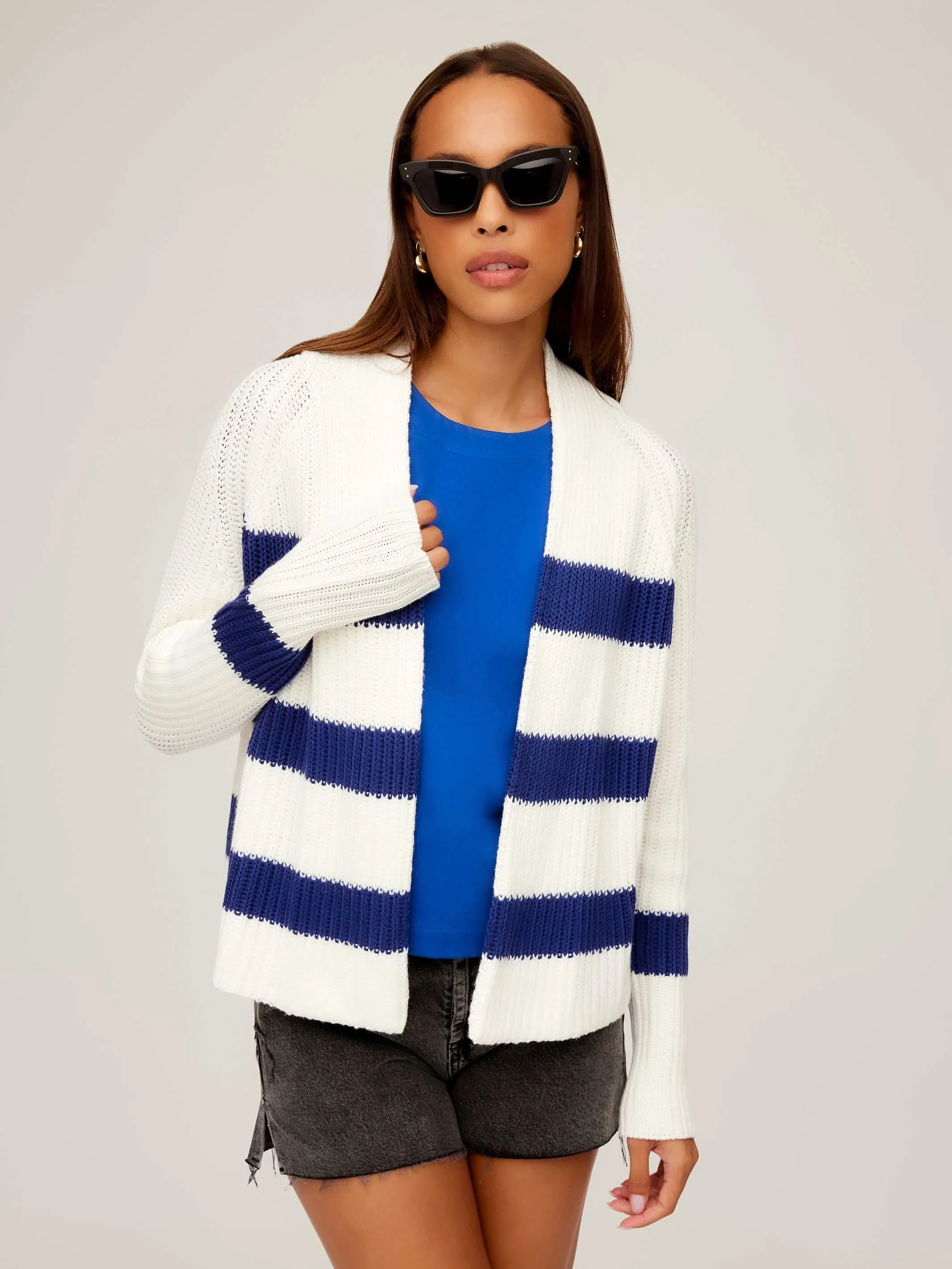 Cozy Loopback Fabric Cely Cropped Cardigan