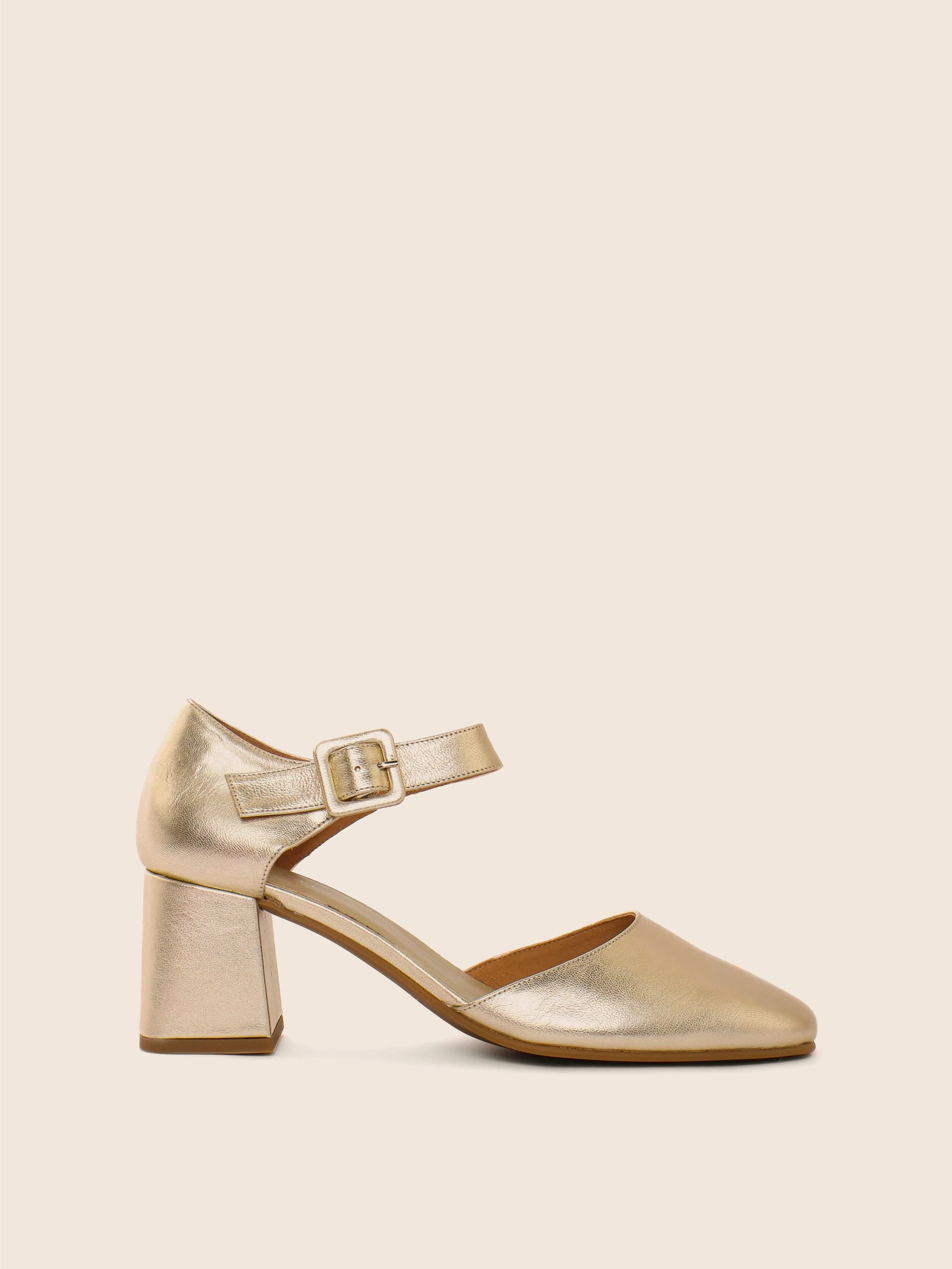 Cute Heels Marbella Gold Mary Jane