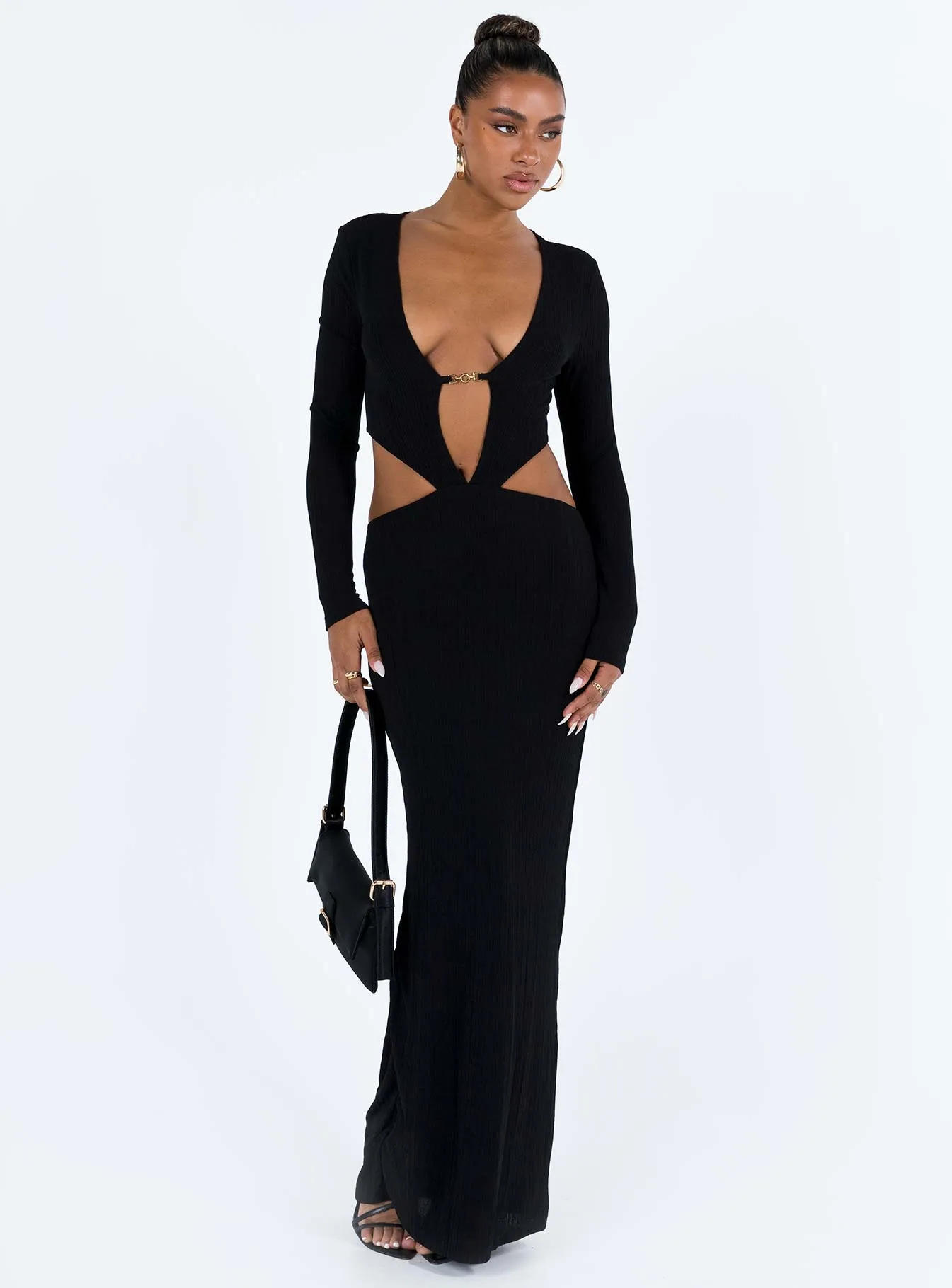 Everton Maxi Dress Black Casual day-to-night piece