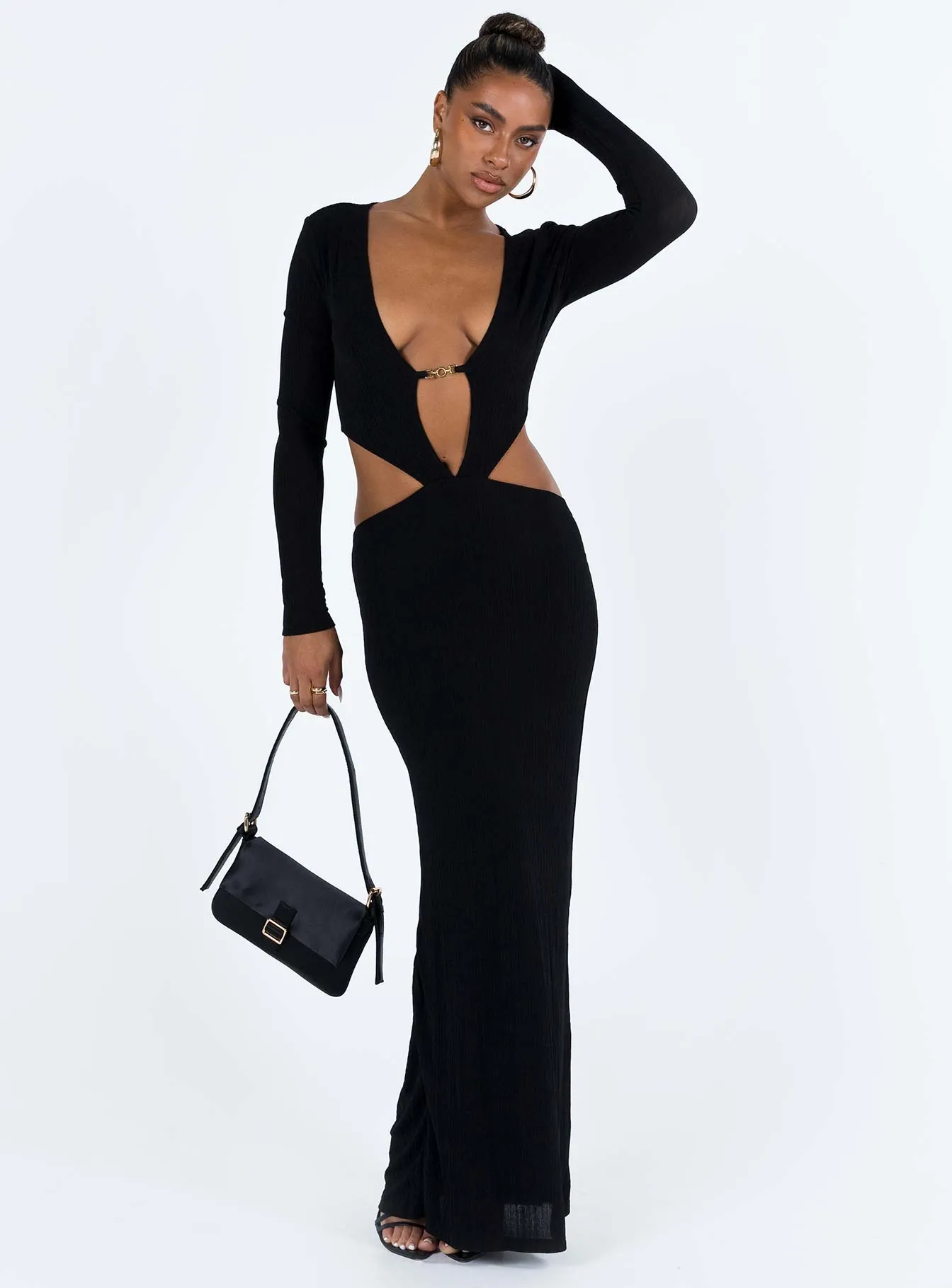 Fit Waist Everton Maxi Dress Black