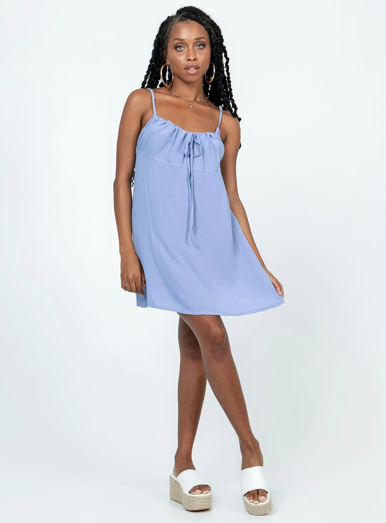 Elegant Fabric Fayette Mini Dress Blue