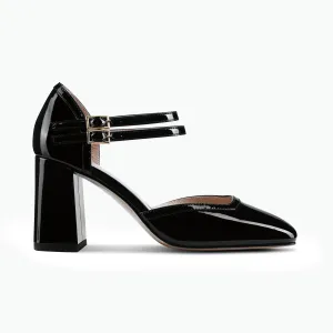 Jelico Heel | Black patent leather Minimalist Heels True Comfort