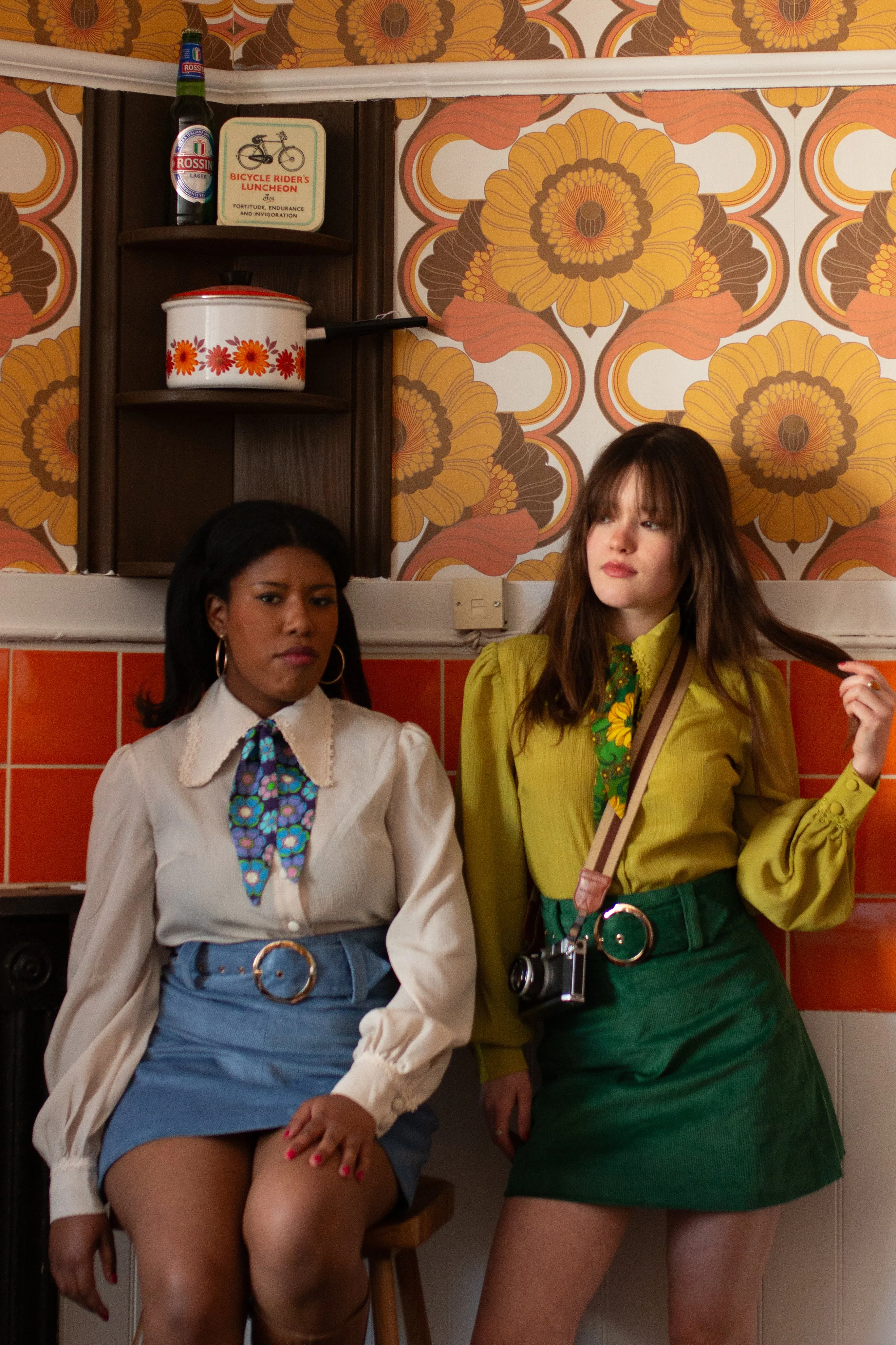 Exclusive 'Cher' Corduroy Green - Skirt Minimalist Layering Fashion Tones