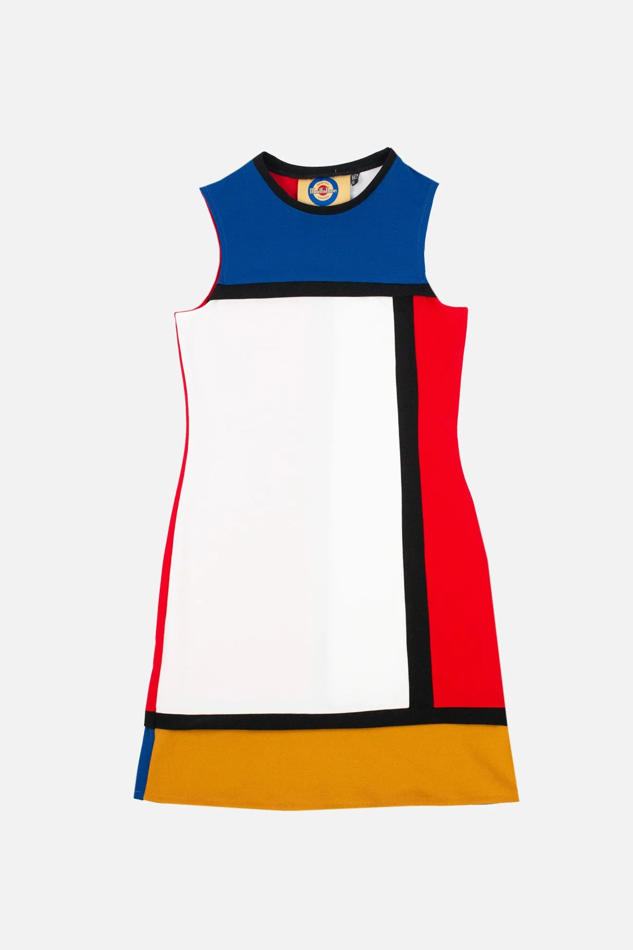 Exclusive Mondrian - Dress Street Edge Bishop-Sleeve