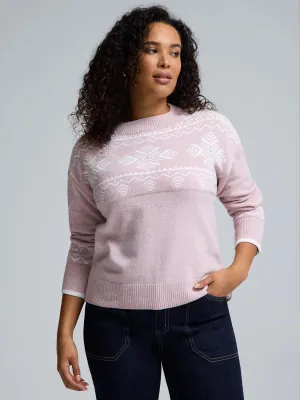 Fair Isle Mock Neck Chenille Sweater Wardrobe Must