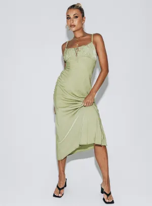 Nicoleta Maxi Dress Green Quick Fit Timeless Touch