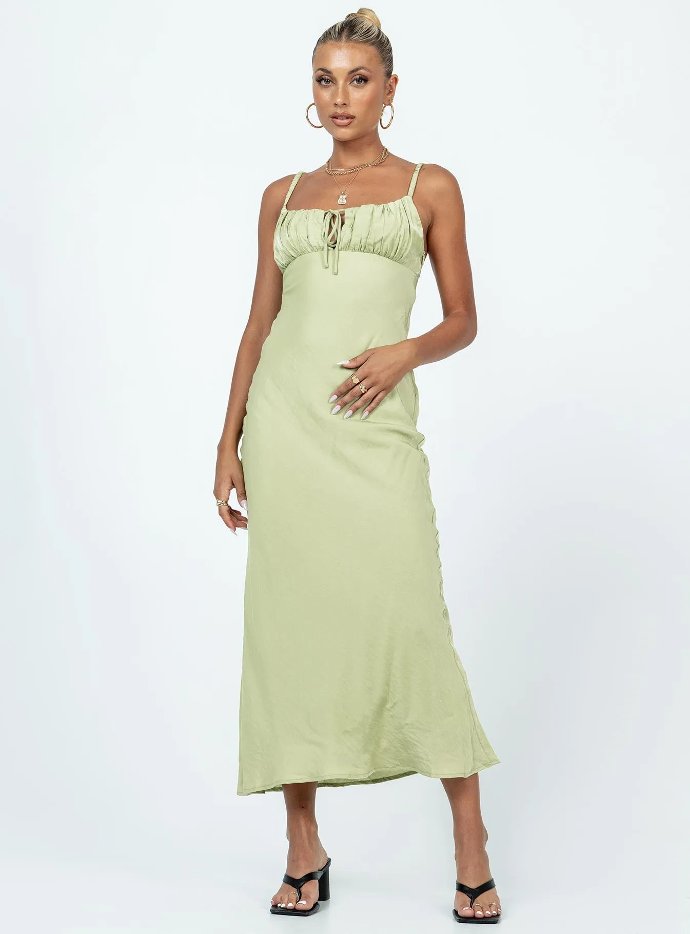 Nicoleta Maxi Dress Green Tall-Fit Warm Base