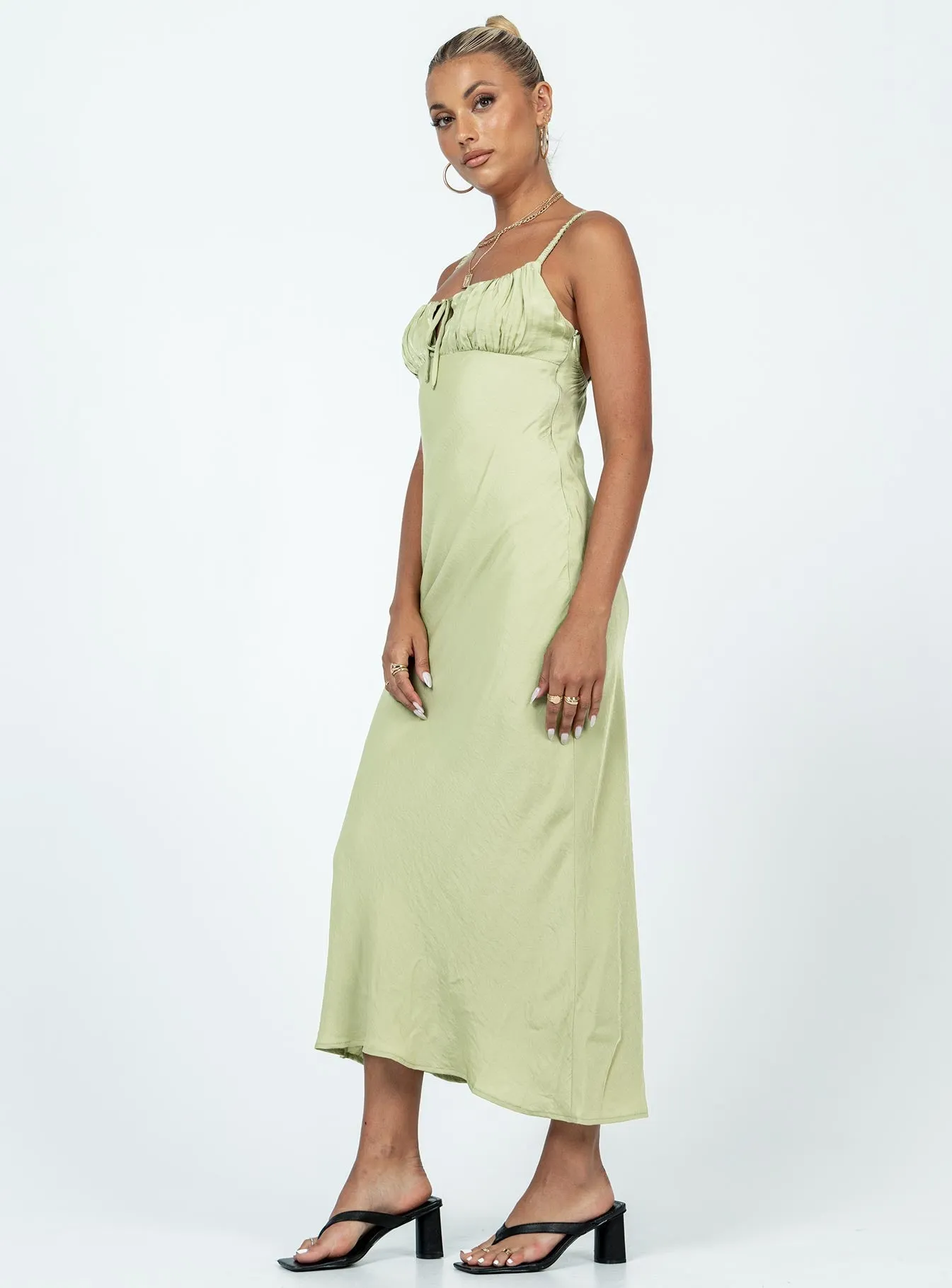 Nicoleta Maxi Dress Green Movement Feel Bust-Enhancing