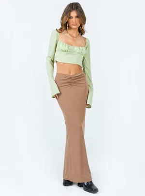 Neat Mood Relaxed Vibes Robbin Maxi Skirt Beige