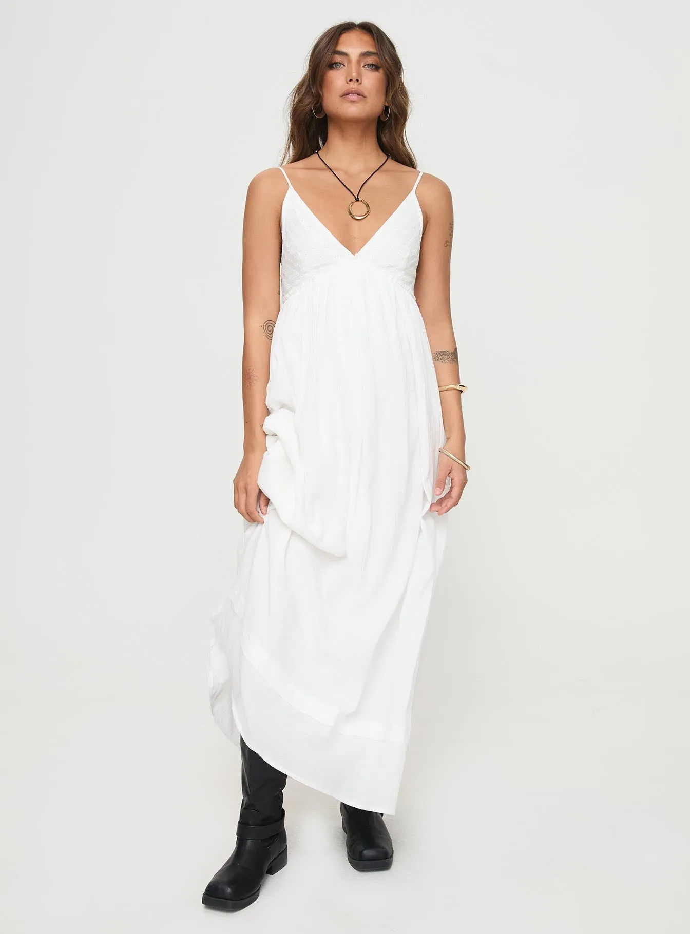 Soft Shape Eriksson Maxi Dress White