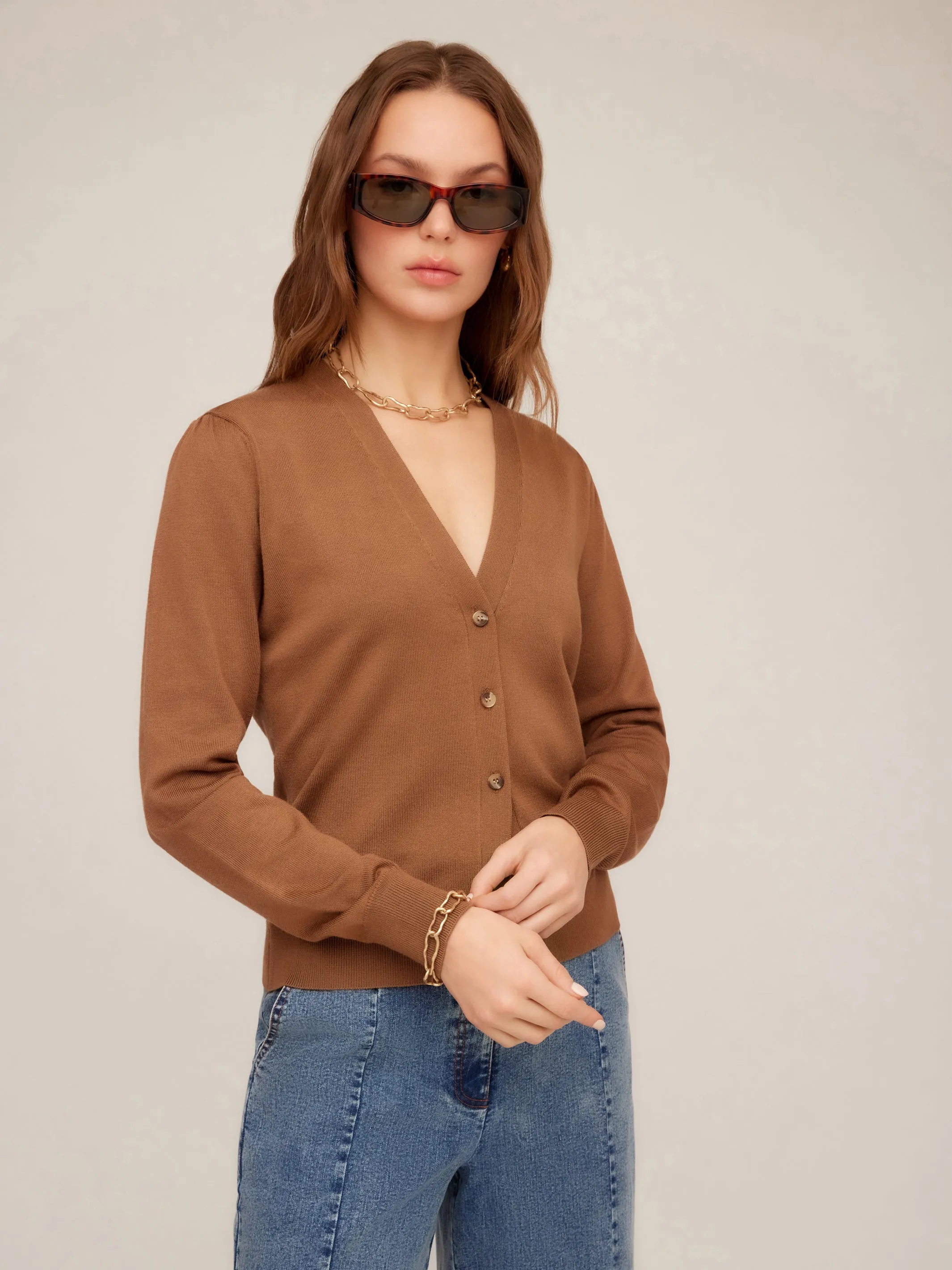 Lacey Cardigan Gentle Fabric Machine washable