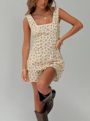 Dasha Mini Dress Floral / Multi Petite slim fit Texture Softness