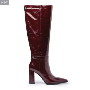 Sabelle Knee-high Boot Cranberry Closed Toe Glow Up