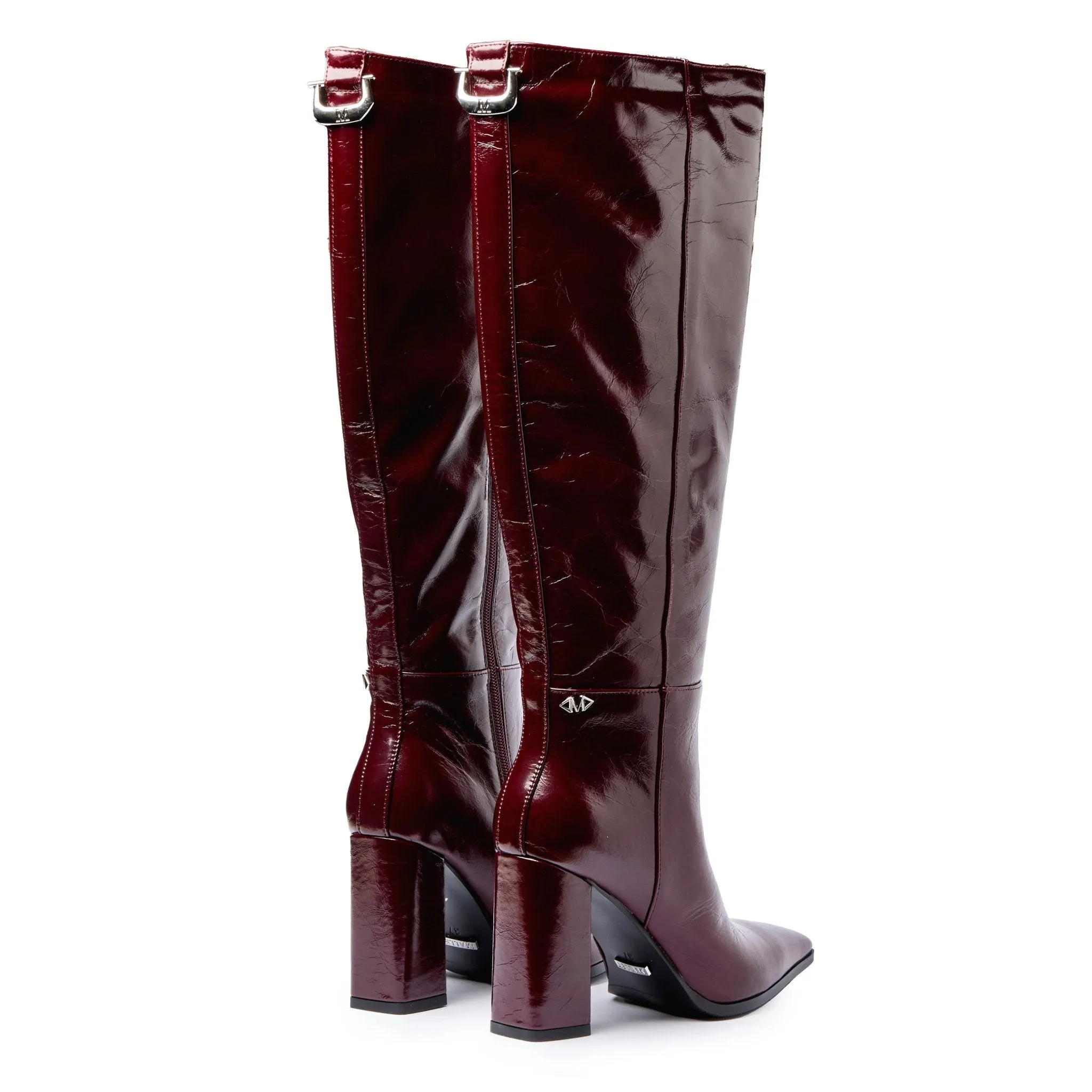 Sabelle Knee-high Boot Cranberry Dainty Heels Holiday Heels