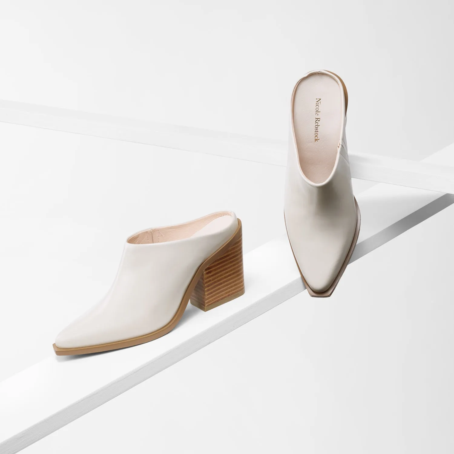 All-day Comfort Fabio Mule | Ivory oiled leather