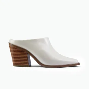Evening Footwear Peep Toe Sandals Fabio Mule | Ivory oiled leather