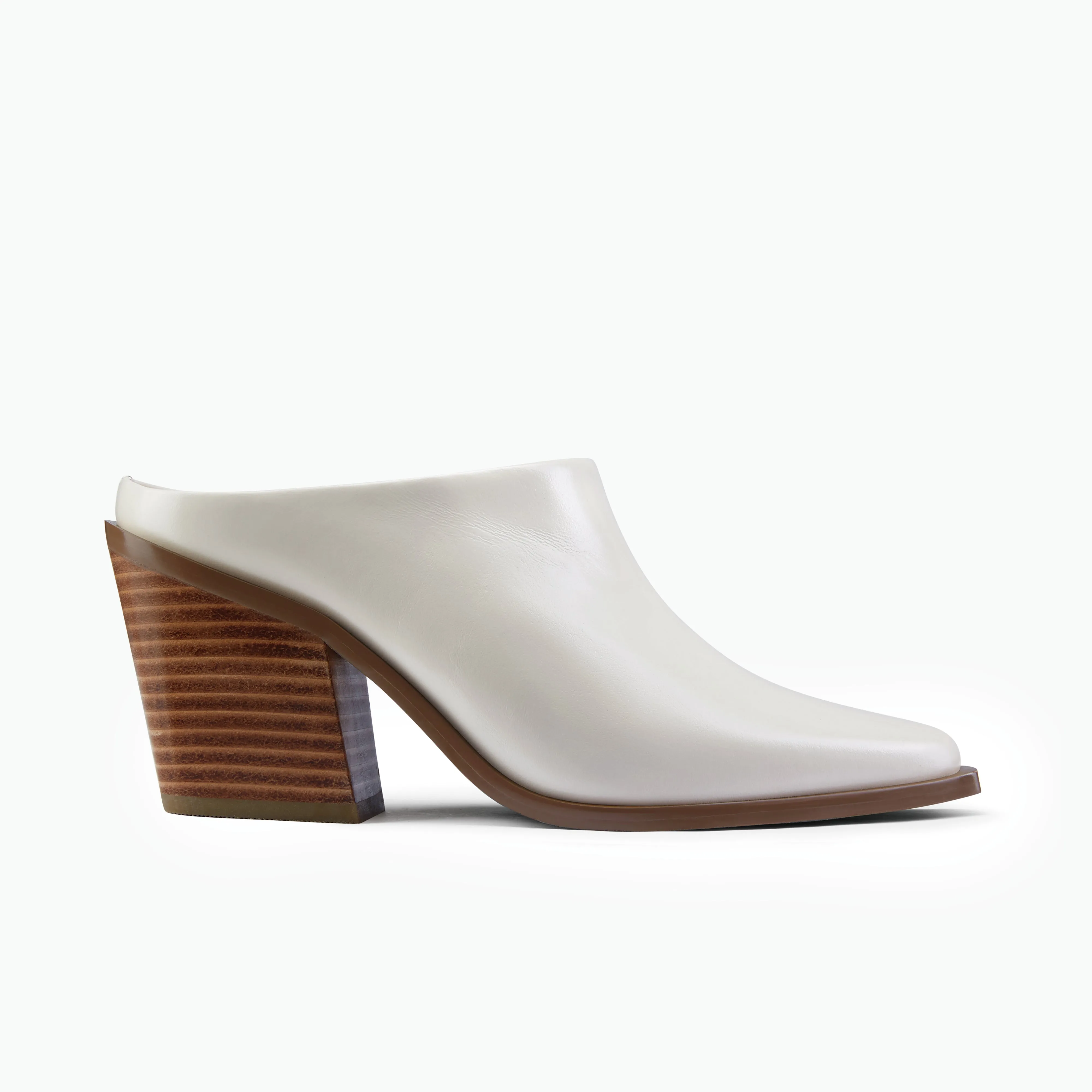 Evening Footwear Peep Toe Sandals Fabio Mule | Ivory oiled leather