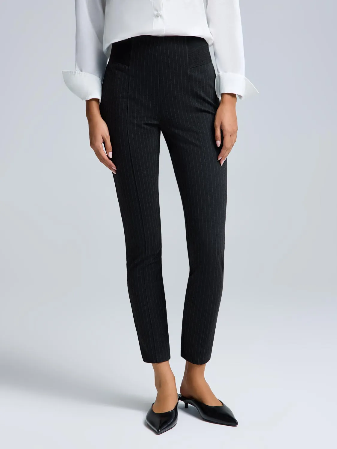 Striped Skinny Leg Pants Cool Comfort Easy Movement