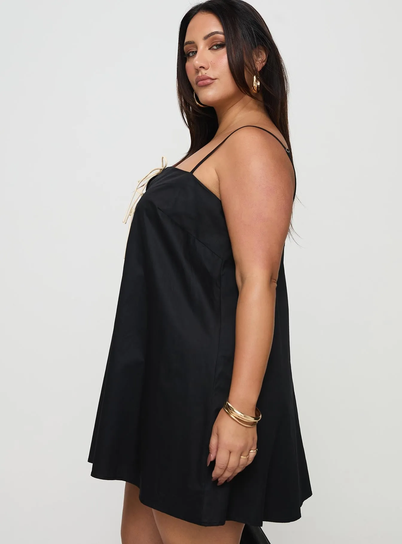 Mood Edge Belong Together Mini Dress Black Curve