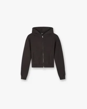 Camping Comfort Owners Club Slim Zip Hoodie - Black Coffee