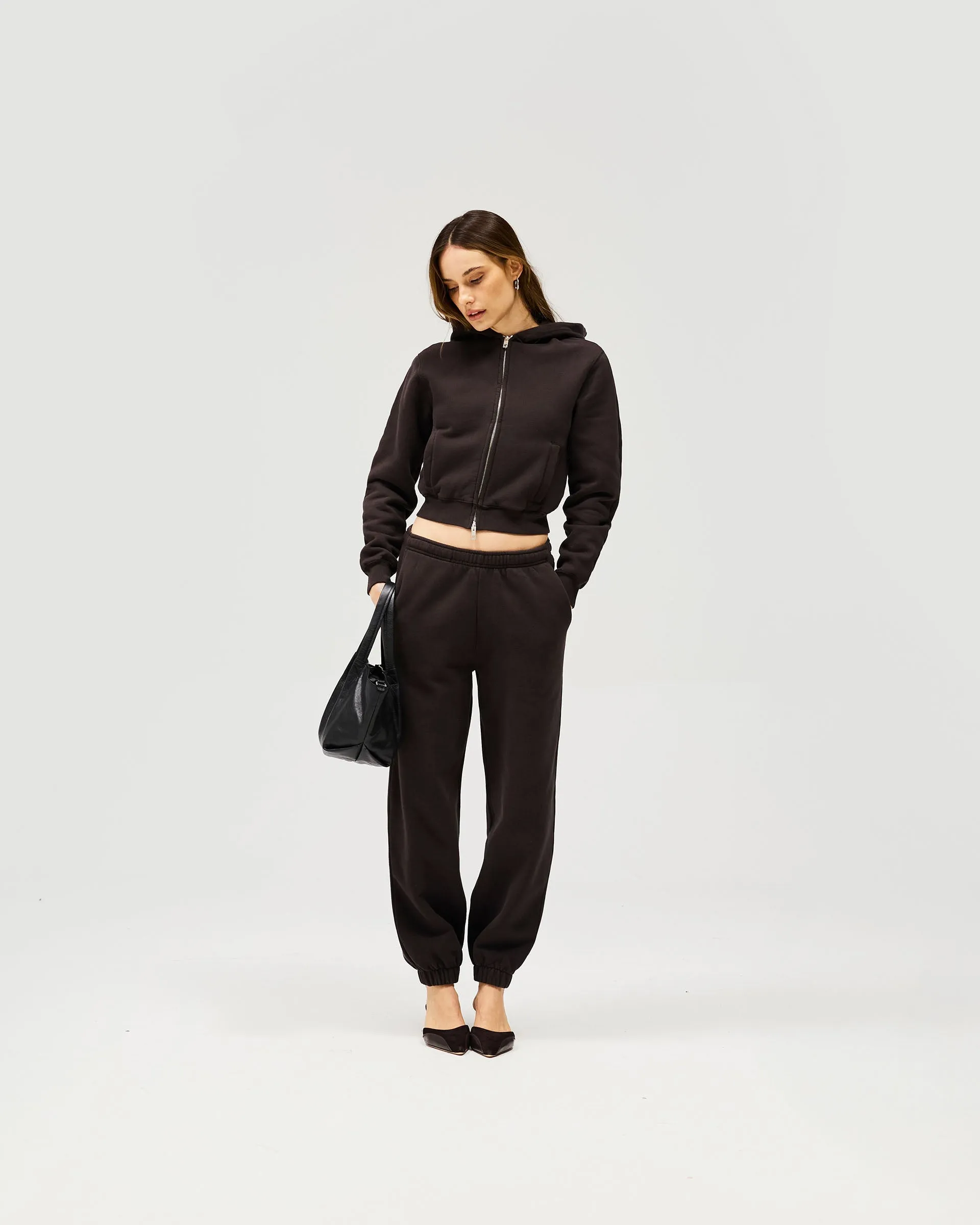 active top Owners Club Slim Zip Hoodie - Black Coffee