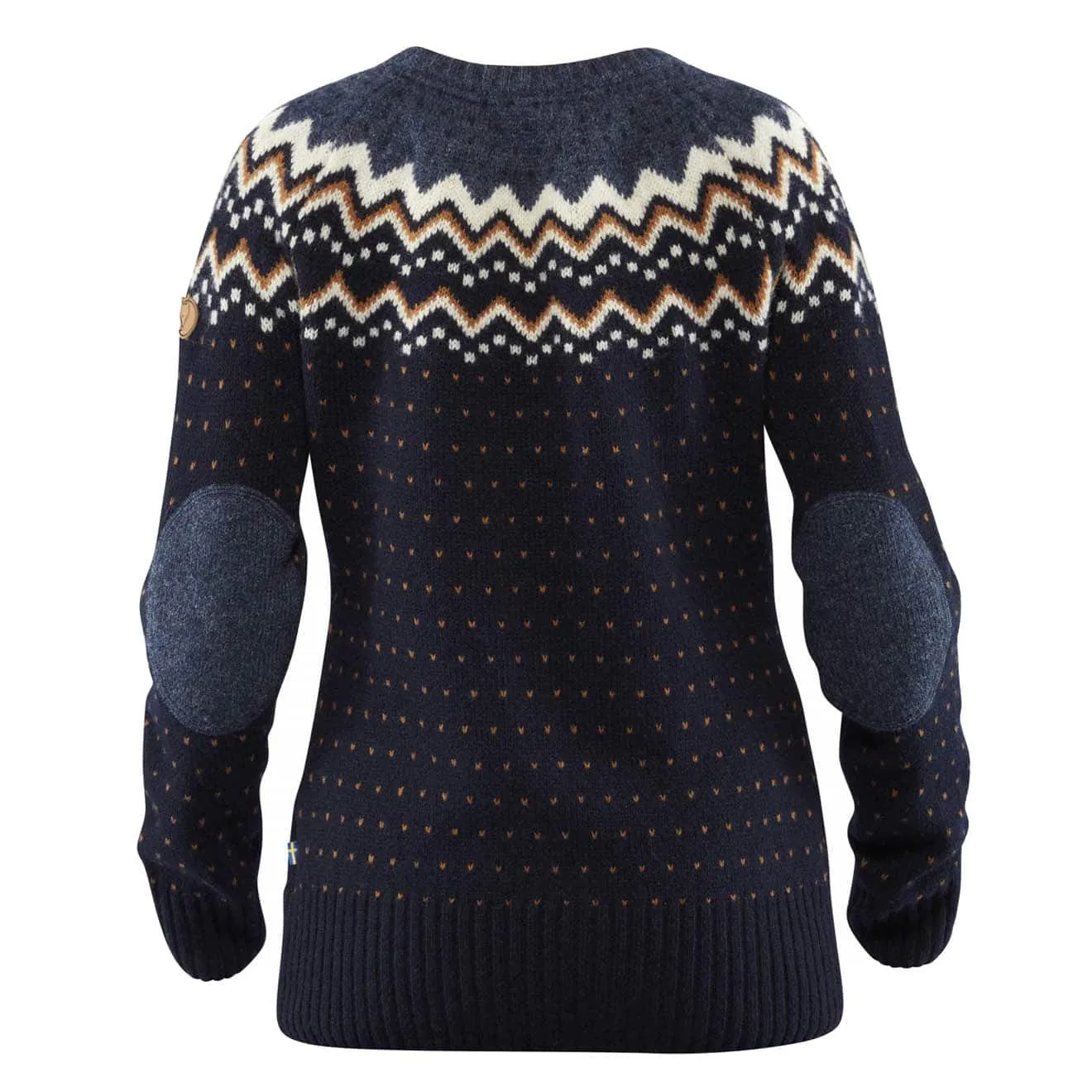 Organic Cotton Blend Daily Casual Style Fjallraven Womens Ovik Knit Sweater Dark Navy