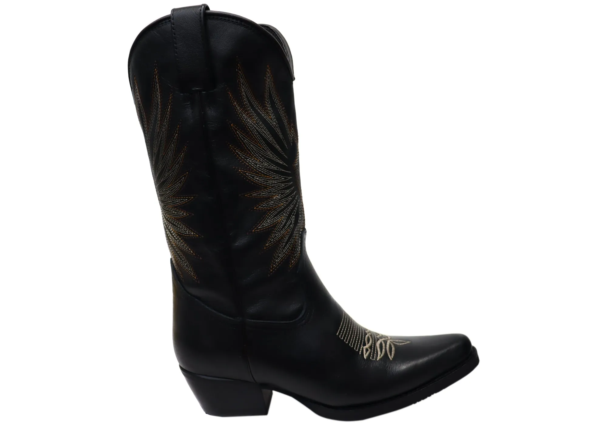 Low Rise D Milton Eliza Womens Comfortable Leather Western Cowboy Boots