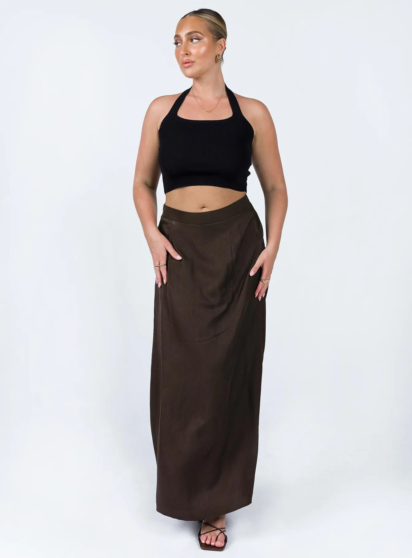 Baldwin Maxi Skirt Brown Style Preview