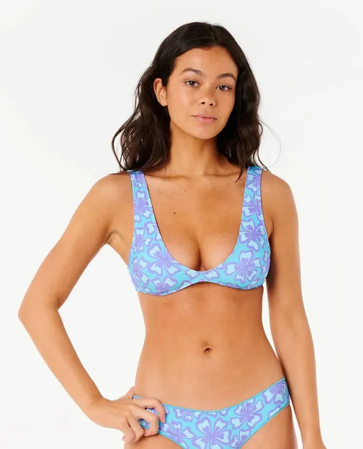 Rip Curl Womens Bikini Top Neon Isles Bralette Waterfront Pack