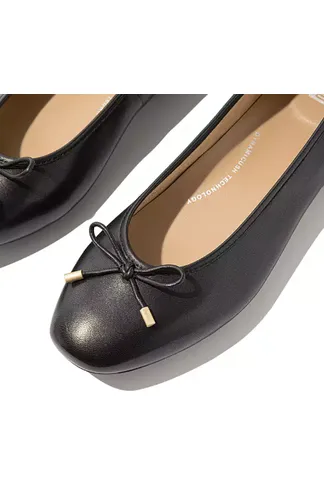 Non Toxic Materials Closet Core FitFlop Ballerina/Mary Jane in Black Leather